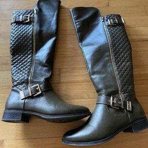 Cersei Riding Boot Quilted Moss Size 9